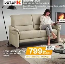 Möbel Kraft Kollektion kraft leder-sofa 2-sitzig Angebot
