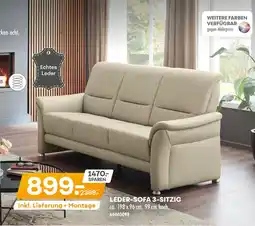Möbel Kraft Leder-sofa 3-sitzig Angebot