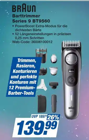 Expert Braun barttrimmer series 9 bt9560 Angebot