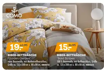 Möbel Kraft Como biber-bettwäsche golden garden Angebot