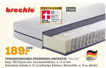 Möbel Kraft Breckle tonnentaschen-federkern-matratze flex air Angebot