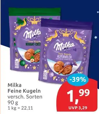 Budni Milka feine kugeln nougat-creme Angebot