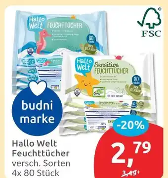 Budni Hallo welt feuchttücher Angebot