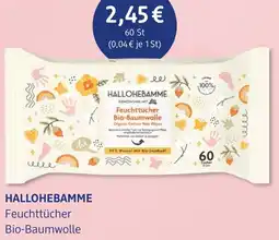 dm drogerie HALLOHEBAMME Feuchttücher Bio-Baumwolle Angebot