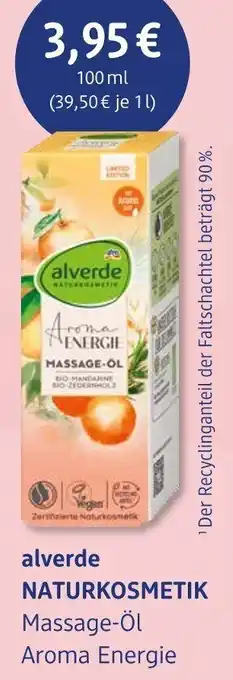 dm drogerie alverde NATURKOSMETIK Massage-Öl Angebot