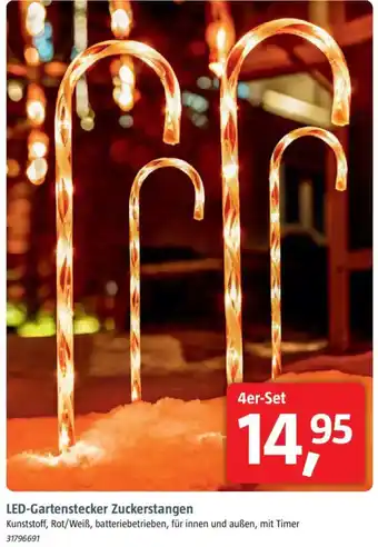Bauhaus LED-Gartenstecker Zuckerstangen Angebot