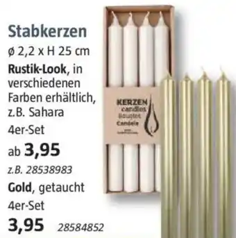 Bauhaus Stabkerzen Angebot