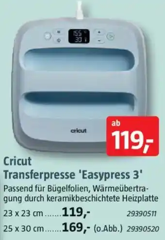 Bauhaus Cricut Transferpresse 'Easypress 3' Angebot