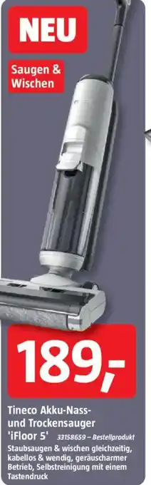 Bauhaus Tineco Akku-Nass- und Trockensauger 'iFloor 5' Angebot