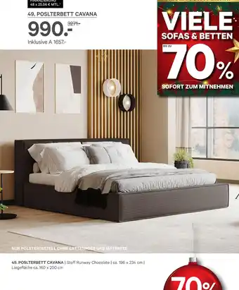 Kabs Polsterwelt Polsterbett cavana Angebot