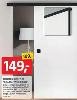 Bauhaus Holzschiebetür-Set 'Jubidoor Wood Black' Angebot