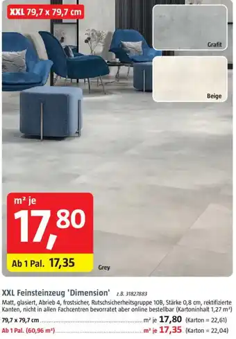 Bauhaus XXL Feinsteinzeug 'Dimension' Angebot
