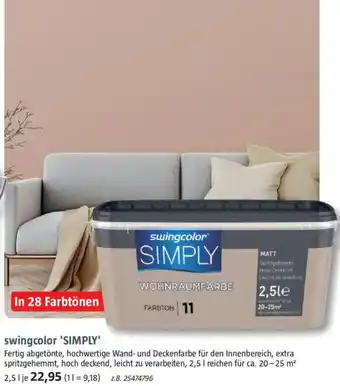 Bauhaus swingcolor 'SIMPLY' Angebot