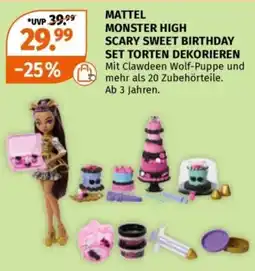Müller MATTEL MONSTER HIGH SCARY SWEET BIRTHDAY SET TORTEN DEKORIEREN Angebot