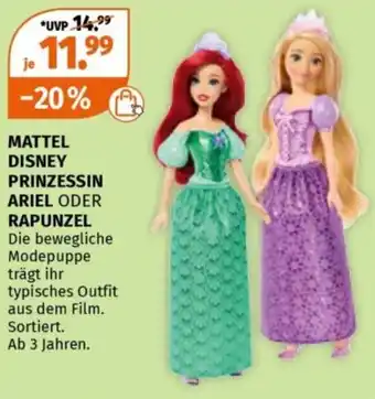Müller MATTEL DISNEY PRINZESSIN ARIEL ODER RAPUNZEL Angebot