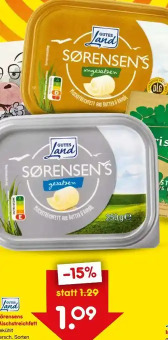 Netto Marken-Discount Gutes Land Sörensens Mischstreichfett Angebot