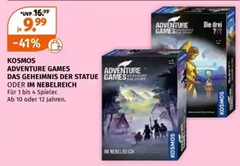 Müller KOSMOS ADVENTURE GAMES DAS GEHEIMNIS DER STATUE GAMES ODER IM NEBELREICH Angebot