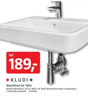Bauhaus KLUDI Waschtisch-Set 'Milo' Angebot