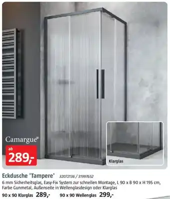 Bauhaus Camargue Eckdusche 'Tampere' Angebot