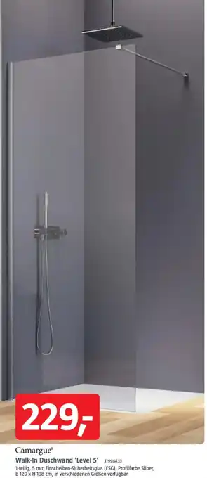 Bauhaus Camargue Walk-In Duschwand 'Level 5' Angebot