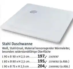 Bauhaus Stahl Duschwanne Angebot