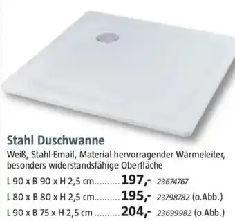 Bauhaus Stahl Duschwanne Angebot