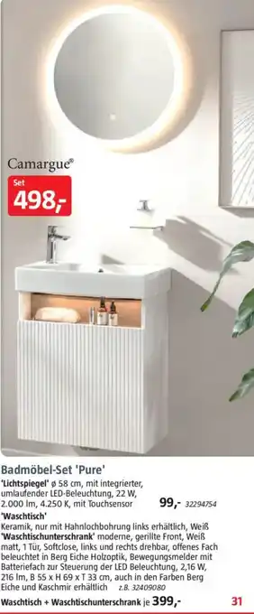 Bauhaus Camargue Badmöbel-Set 'Pure' Angebot
