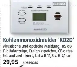 Bauhaus GLORIA Kohlenmonoxidmelder 'KO2D' Angebot