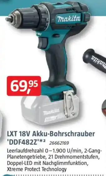 Bauhaus Makita LXT 18V Akku-Bohrschrauber ''DDF482Z'' Angebot