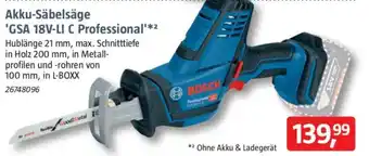 Bauhaus BOSCH Akku-Säbelsäge 'GSA 18V-LI C Professional' Angebot