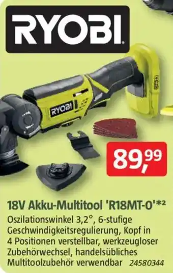Bauhaus RYOBI 18V Akku-Multitool 'R18MT-0 Angebot