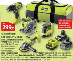 Bauhaus RYOBI 4-Maschinen- Set 'R18CK4G-252S' Angebot