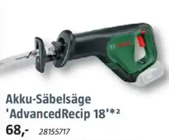 Bauhaus BOSCH Akku-Säbelsäge 'Advanced Recip 18' Angebot