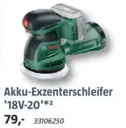 Bauhaus BOSCH Akku-Exzenterschleifer ''18V-20' Angebot