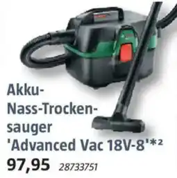 Bauhaus BOSCH Akku- Nass-Trockensauger 'Advanced Vac 18V-8' Angebot