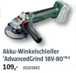 Bauhaus BOSCH Akku-Winkelschleifer 'AdvancedGrind 18V-80'' Angebot