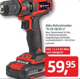 Bauhaus Einhell Akku-Bohrschrauber 'TC-CD 18/35 Li' Angebot