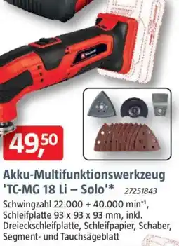 Bauhaus Einhell Akku-Multifunktionswerkzeug 'TC-MG 18 Li - Solo' Angebot