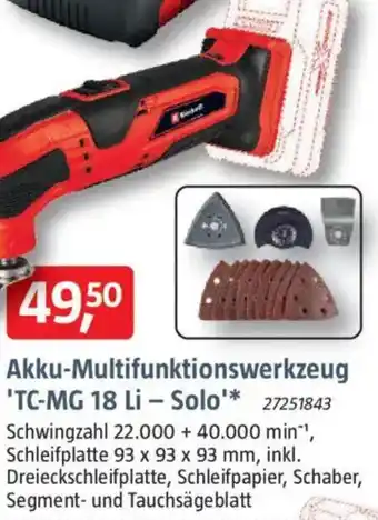 Bauhaus Einhell Akku-Multifunktionswerkzeug 'TC-MG 18 Li - Solo' Angebot