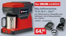 Bauhaus Einhell Akku-Kaffeemaschine 'TE-CF 18 Li - Solo' Angebot