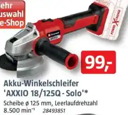 Bauhaus Einhell Akku-Winkelschleifer 'AXXIO 18/125Q-Solo' Angebot