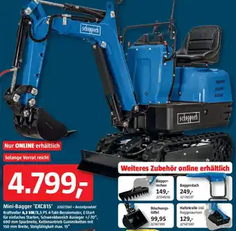 Bauhaus Scheppach Mini-Bagger 'EXC815' Angebot