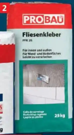 Bauhaus Fliesenkleber PROBAU Angebot