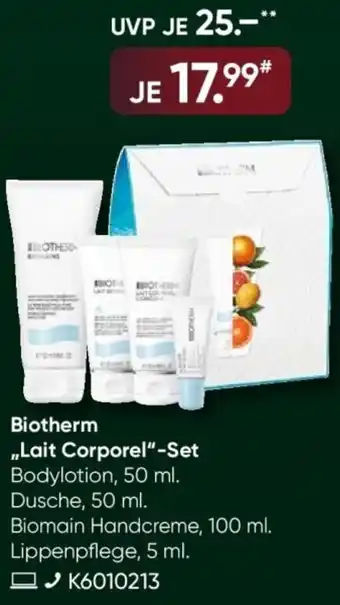 Galeria Biotherm „Lait Corporel" Set Angebot