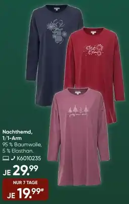 Galeria MANGUUN Nachthemd, 1/1-Arm Angebot