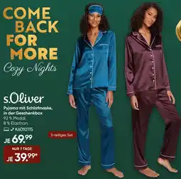 Galeria s.Oliver Pyjama mit Schlafmaske, in der Geschenkbox Angebot