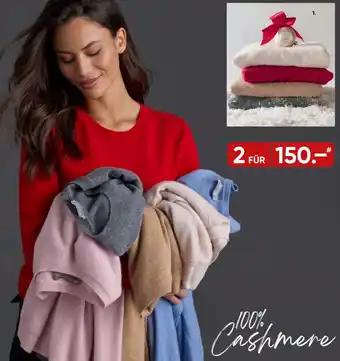 Galeria GALERIA Cashmere Damen-Pullover mit Rundhals oder V-Ausschnitt Angebot