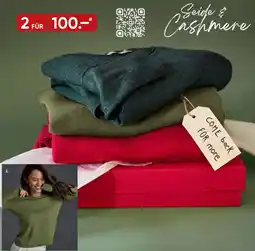 Galeria GALERIA Seide/Cashmere Damen-Pullover mit Rundhals oder V-Ausschnitt Angebot