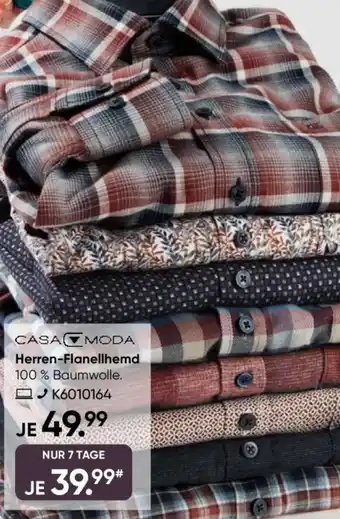 Galeria CASA MODA Herren-Flanellhemd Angebot