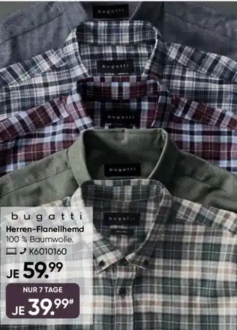 Galeria bugatti Herren-Flanellhemd Angebot